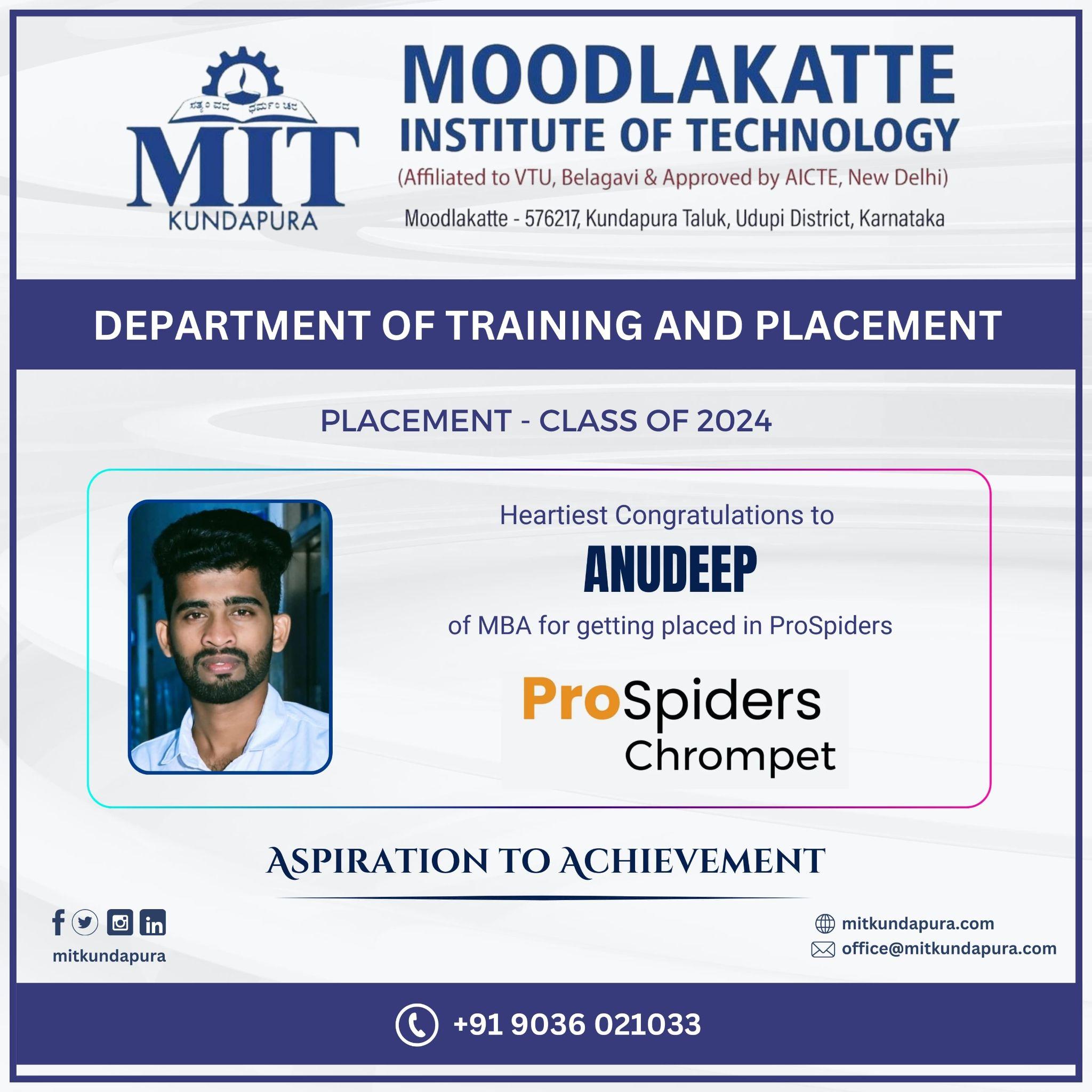 MITK MBA Students placement